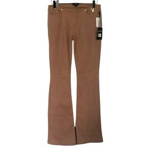 NWT PLAYBOY x PacSun Tan Brown Size 24 Boot Cut Flare Low-Rise Denim Pants